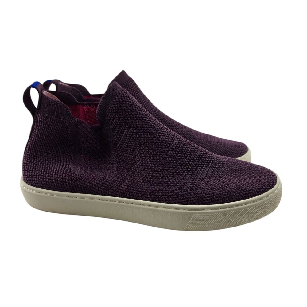 Rothy's The Chelsea Boot Womens 8.5 High Top Sneakers Knit Berry‎ Purple Comfort